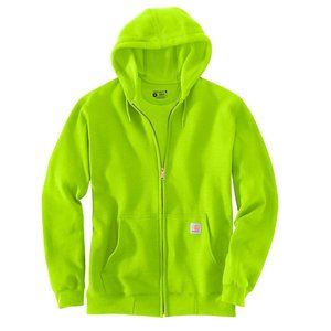 BRAND NEW LOOSE FIT MIDWEIGHT FULL-ZIP SWEATSHIRT -- LIME, Men's SM